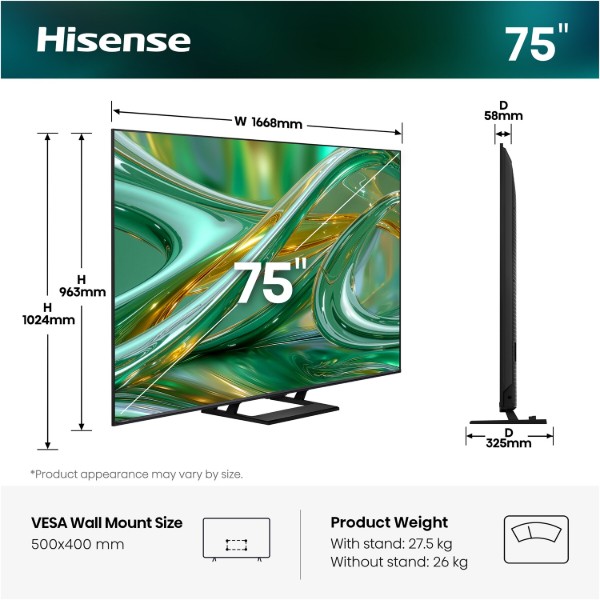 Фото - Телевизор Hisense 75E8S