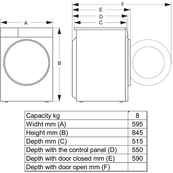 Фото - Сушильная машина Hisense DH5I804BWCD