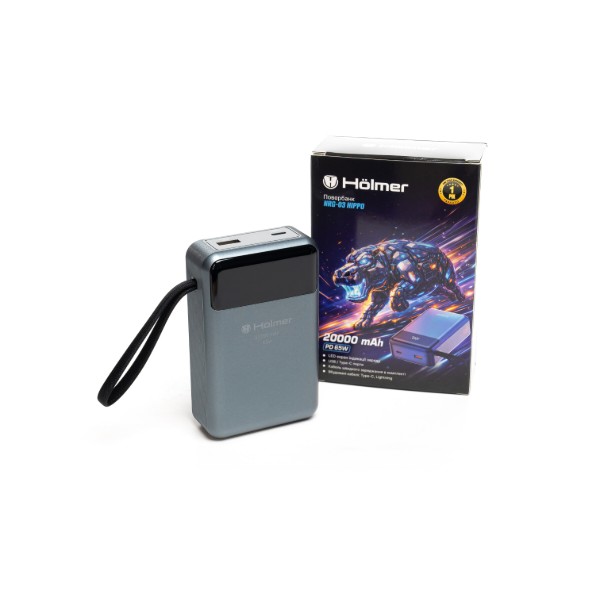 Фото - Батарея мобільна Holmer Hippo 20000 mAh 65W Type-C Black (NRG-03)