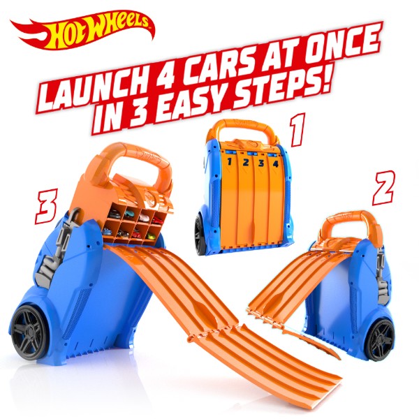 Фото - Контейнер для зберігання Hot Wheels з 4 рівнобіжними доріжками (HWCC14)