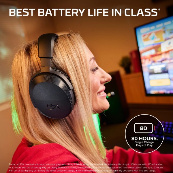Фото - Гарнитура беспроводная игровая HyperX Cloud Stinger 3 Wireless Black (BS1T8AA)