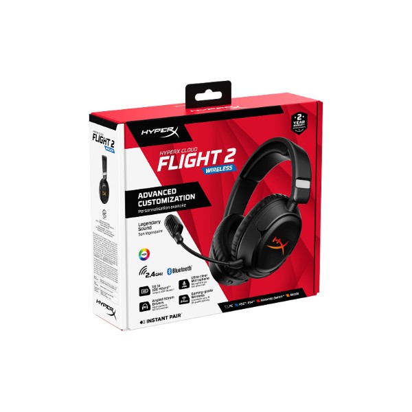 Фото - Гарнитура беспроводная игровая HyperX Cloud Flight 2 Wireless Black (B5VC4AA)