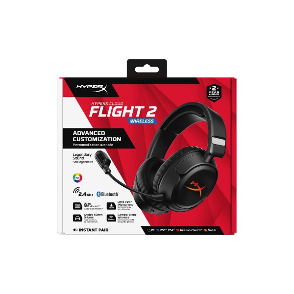Фото - Гарнитура беспроводная игровая HyperX Cloud Flight 2 Wireless Black (B5VC4AA)