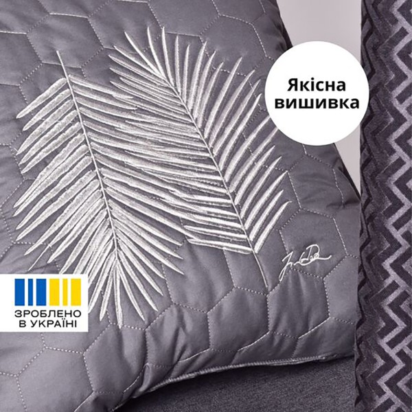 Фото - Покривало двоспальне IDEIA з подушками 50х50 см 2 шт. Silhouette 220х240 см (8-36018*001)