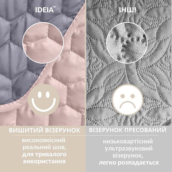 Фото - Покривало двоспальне IDEIA з подушками 50х50 см 2 шт. Silhouette 220х240 см (8-36018*001)