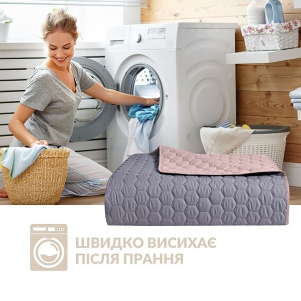 Фото - Покривало двоспальне IDEIA з подушками 50х50 см 2 шт. Silhouette 220х240 см (8-36018*001)