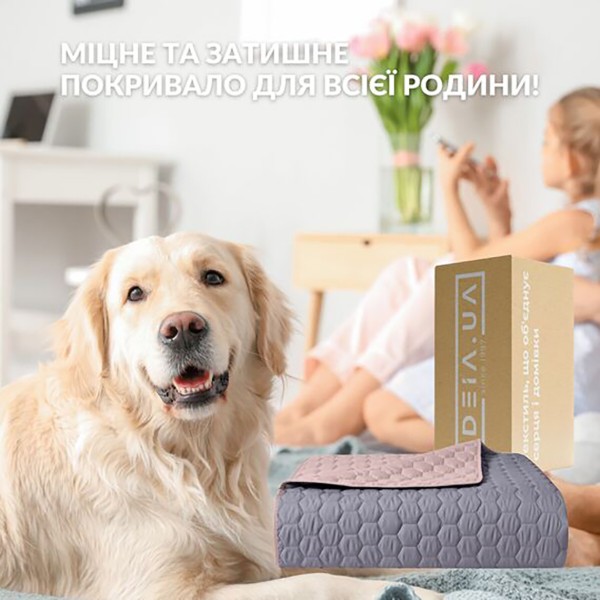Фото - Покривало двоспальне IDEIA з подушками 50х50 см 2 шт. Silhouette 220х240 см (8-36018*001)