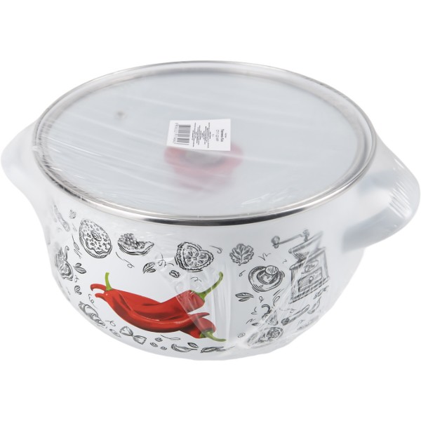 Фото - Каструля Gusto GT-T-120-WR Перчинка біла  20 см 4.0 л