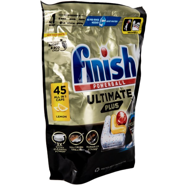 Фото - Таблетка для посудомоечной машины Finish Ultimate Plus All in 1 Лимон 45 таблеток