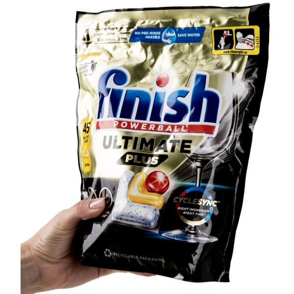 Фото - Таблетка для посудомоечной машины Finish Ultimate Plus All in 1 Лимон 45 таблеток
