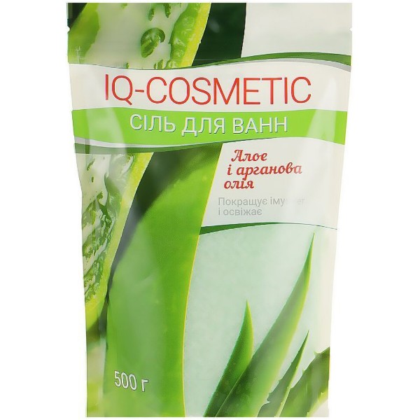 Фото - Сіль для ванни IQ-Cosmetic 500 г алое і арганова олія (4820049382501)