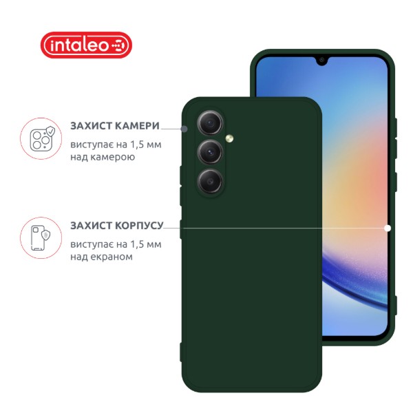 Фото - Чохол для смартфону Intaleo Silicone for Samsung Galaxy A56 Dark Green (1283126640308)