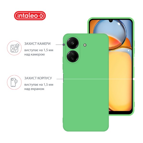 Фото - Чехол для смартфона Intaleo Silicone Case for Xiaomi Redmi 13C 4G Mint Green (1283126600753)