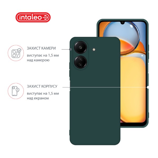 Фото - Чехол для смартфона Intaleo Silicone Case for Xiaomi Redmi 13C 4G Dark Green (1283126600777)