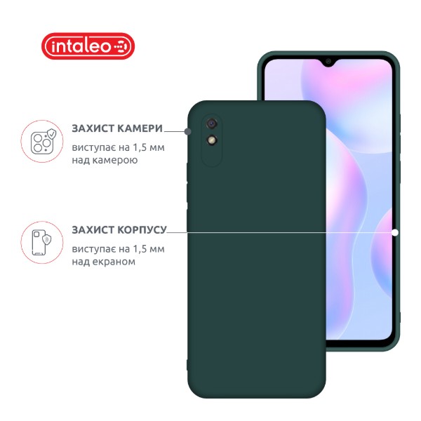 Фото - Чохол для смартфону Intaleo Silicone Case for Xiaomi Redmi 9A Dark Green (1283126600814)