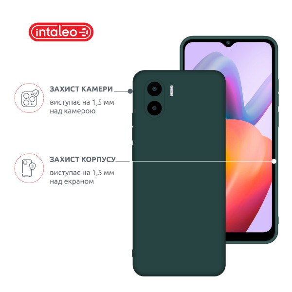 Фото - Чохол для смартфону Intaleo Silicone Case for Xiaomi Redmi A2 Dark Green (1283126600906)