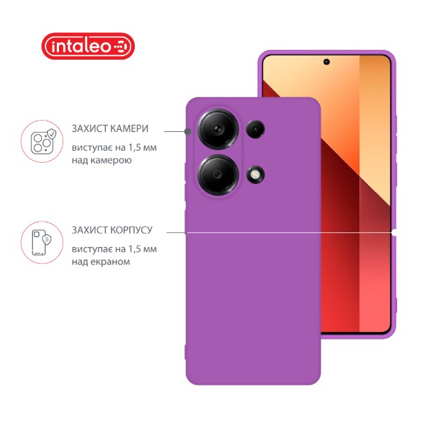 Фото - Чохол для смартфону Intaleo Silicone Case for Xiaomi Redmi Note 13 Pro 4G Purple (1283126601170)