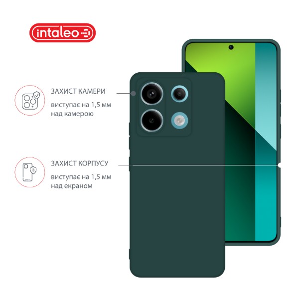 Фото - Чохол для смартфону Intaleo Silicone Case for Xiaomi Redmi Note 13 Pro 5G Dark Green (1283126601217)