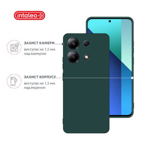 Фото - Чохол для смартфону Intaleo Silicone Case for Xiaomi Redmi Note 13 4G Dark Green (1283126601071)