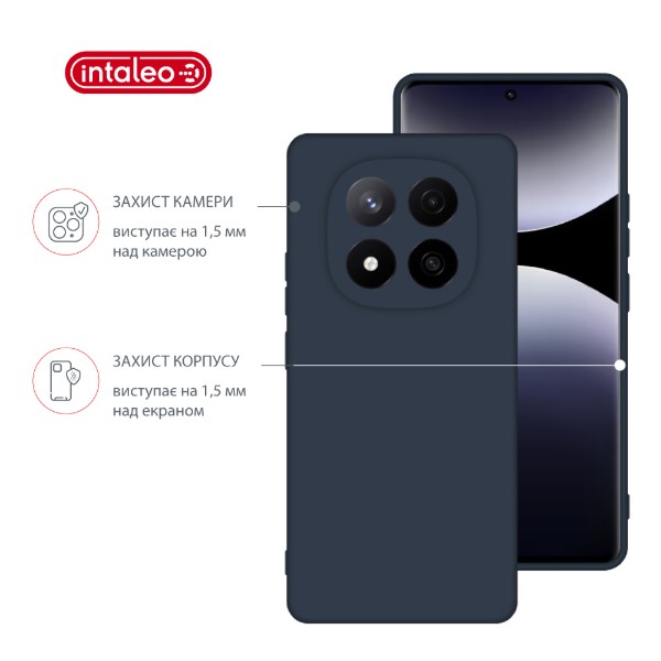 Фото - Чехол для смартфона Intaleo Silicone Case for Xiaomi Redmi Note 14 PRO PLUS Dark Blue (1283126617249)