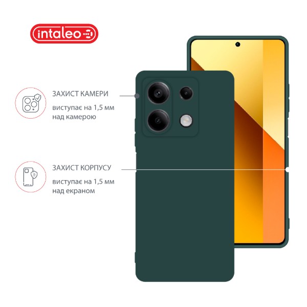 Фото - Чохол для смартфону Intaleo Silicone Case for Xiaomi Redmi Note 13 5G Dark Green (1283126601118)