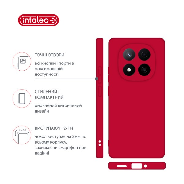 Фото - Чохол для смартфону Intaleo Silicone Case for Xiaomi Redmi Note 14 PRO PLUS Red (1283126617263)