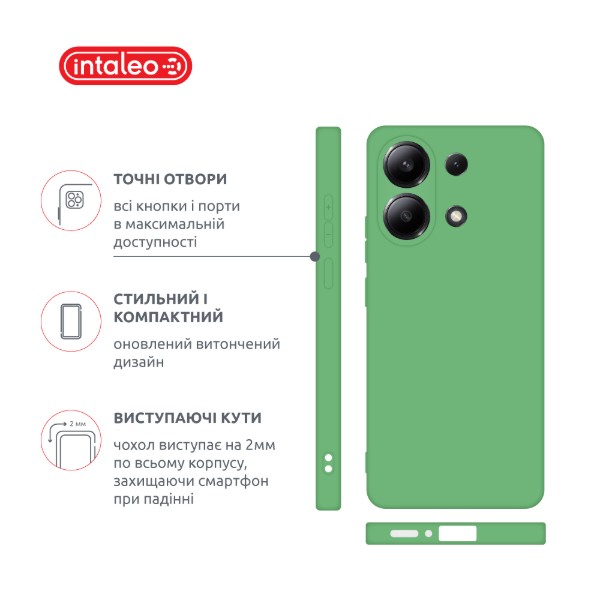 Фото - Чехол для смартфона Intaleo Silicone Case for Xiaomi Redmi Note 13 4G Light Green (1283126601064)