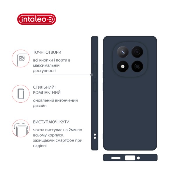 Фото - Чехол для смартфона Intaleo Silicone Case for Xiaomi Redmi Note 14 PRO PLUS Dark Blue (1283126617249)