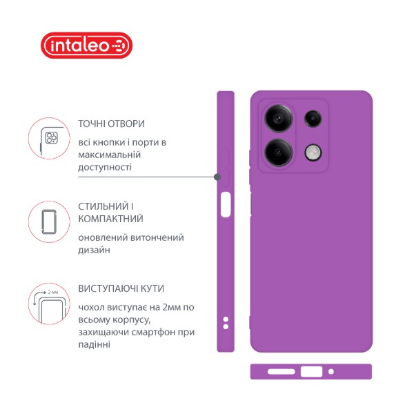 Фото - Чохол для смартфону Intaleo Silicone Case for Xiaomi Redmi Note 13 5G Purple (1283126601125)