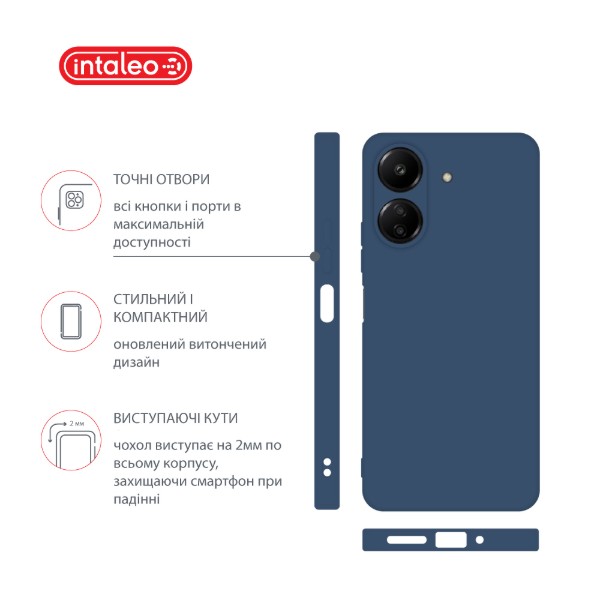 Фото - Чохол для смартфону Intaleo Silicone Case for Xiaomi Redmi 13C 4G Blue (1283126600760)