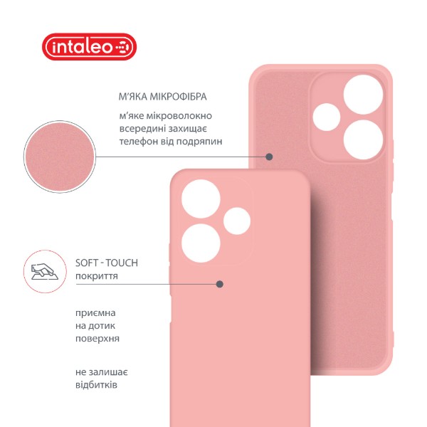 Фото - Чехол для смартфона Intaleo Silicone Case for Xiaomi Redmi 13 Pink (1283126600708)