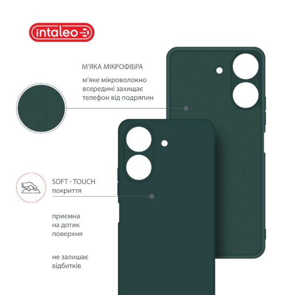 Фото - Чехол для смартфона Intaleo Silicone Case for Xiaomi Redmi 13C 4G Dark Green (1283126600777)