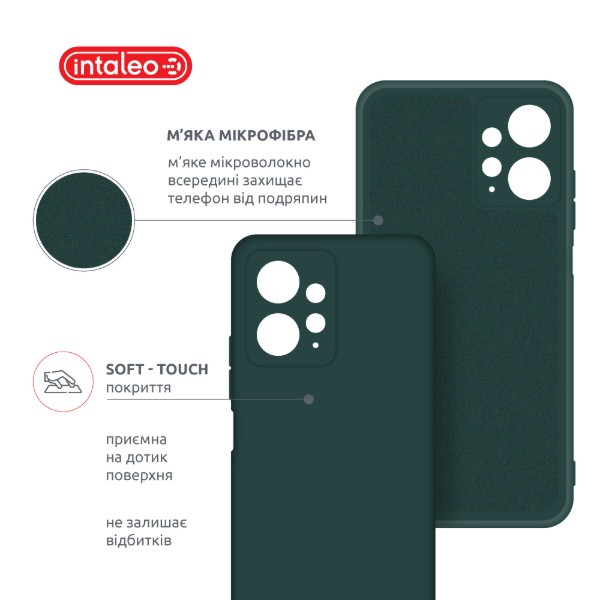 Фото - Чехол для смартфона Intaleo Silicone Case for Xiaomi Redmi Note 12 Dark Green (1283126600982)
