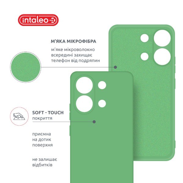 Фото - Чехол для смартфона Intaleo Silicone Case for Xiaomi Redmi Note 13 4G Light Green (1283126601064)