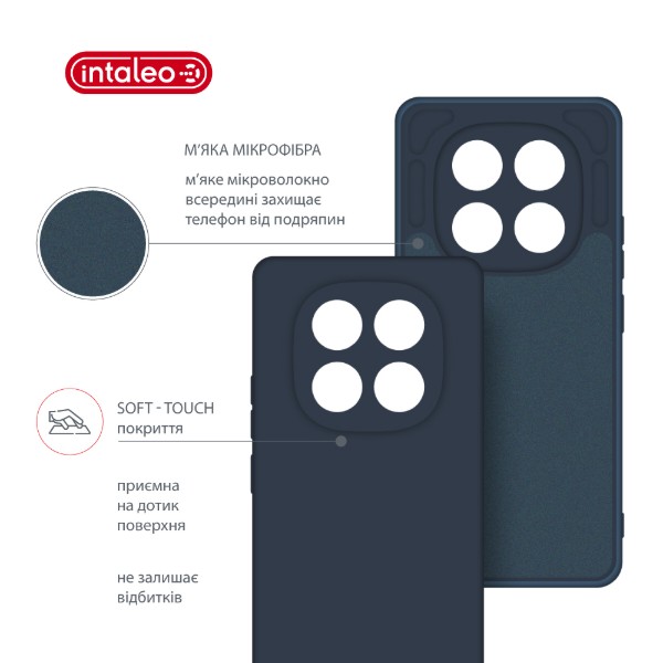 Фото - Чехол для смартфона Intaleo Silicone Case for Xiaomi Redmi Note 14 PRO PLUS Dark Blue (1283126617249)