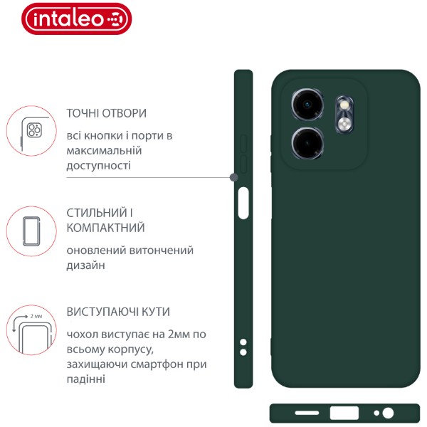 Фото - Чехол для смартфона Intaleo Silicone Case for Infinix Smart 9 Dark Green (1283126599613)