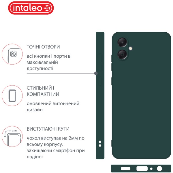 Фото - Чохол для смартфону Intaleo Silicone Case for Samsung Galaxy A05 Dark Green (1283126599811)