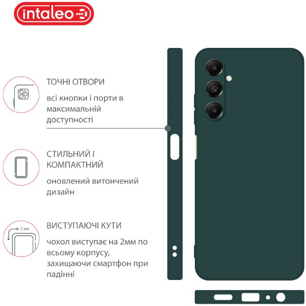 Фото - Чохол для смартфону Intaleo Silicone Case for Samsung Galaxy A05s Dark Green (1283126599866)