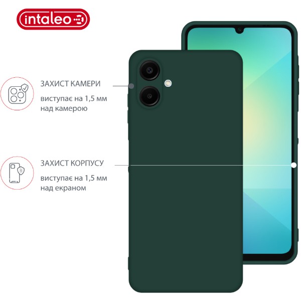 Фото - Чехол для смартфона Intaleo Silicone Case for Samsung Galaxy A06 Dark Green (1283126599927)