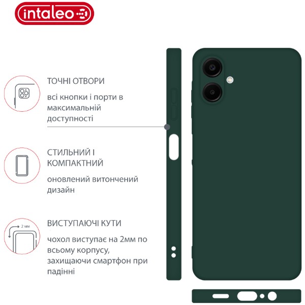 Фото - Чехол для смартфона Intaleo Silicone Case for Samsung Galaxy A06 Dark Green (1283126599927)