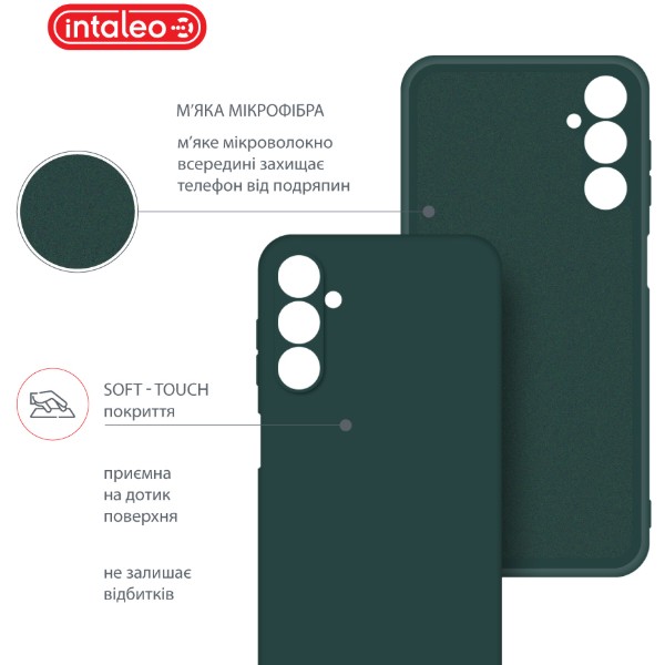 Фото - Чохол для смартфону Intaleo Silicone Case for Samsung Galaxy A14 Dark Green (1283126599972)