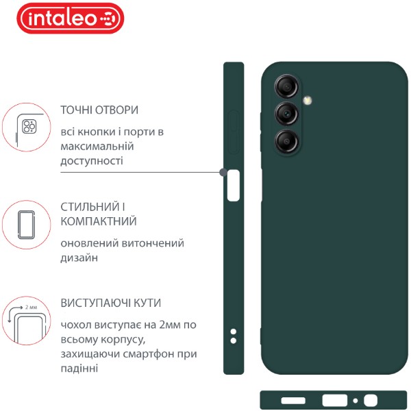 Фото - Чохол для смартфону Intaleo Silicone Case for Samsung Galaxy A14 Dark Green (1283126599972)