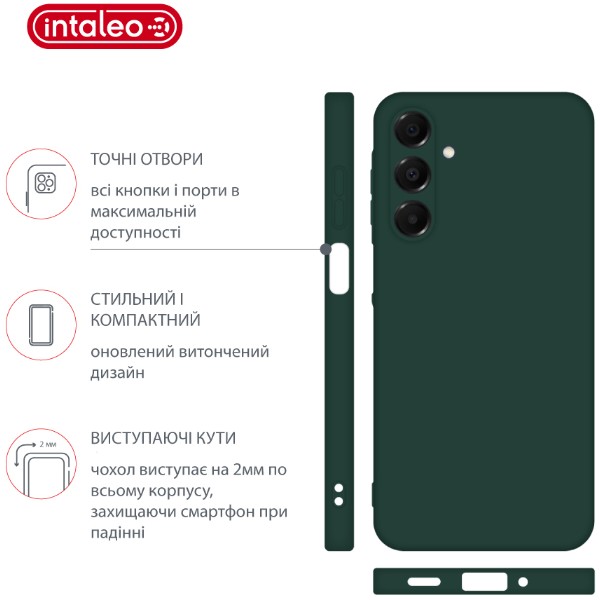 Фото - Чохол для смартфону Intaleo Silicone Case for Samsung Galaxy A16 Dark Green (1283126600036)