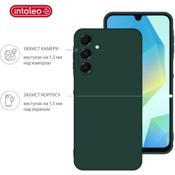 Фото - Чохол для смартфону Intaleo Silicone Case for Samsung Galaxy A16 Dark Green (1283126600036)