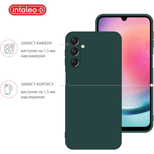 Фото - Чехол для смартфона Intaleo Silicone Case for Samsung Galaxy A24 Dark Green (1283126600081)