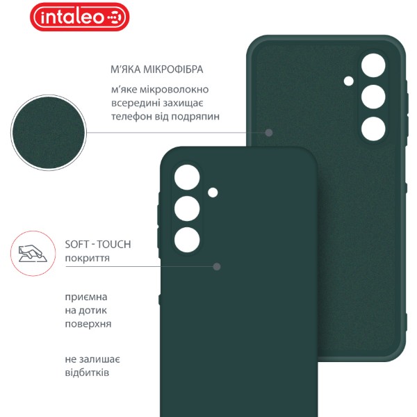 Фото - Чохол для смартфону Intaleo Silicone Case for Samsung Galaxy A25 Dark Green (1283126600135)