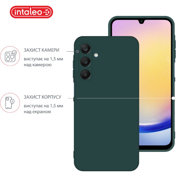 Фото - Чохол для смартфону Intaleo Silicone Case for Samsung Galaxy A25 Dark Green (1283126600135)