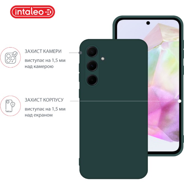 Фото - Чохол для смартфону Intaleo Silicone Case for Samsung Galaxy A35 Dark Green (1283126600210)