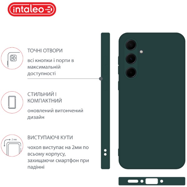 Фото - Чохол для смартфону Intaleo Silicone Case for Samsung Galaxy A35 Dark Green (1283126600210)