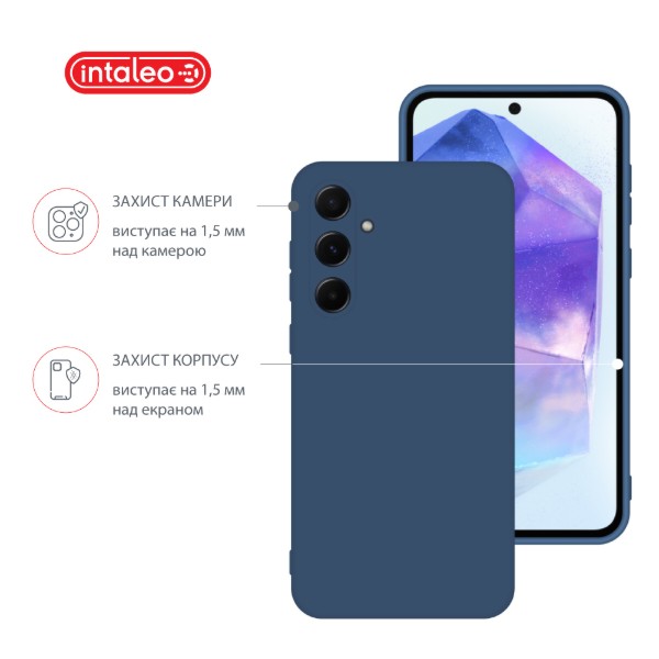 Фото - Чехол для смартфона Intaleo Silicone Case for Samsung Galaxy A55 Blue (1283126600289)
